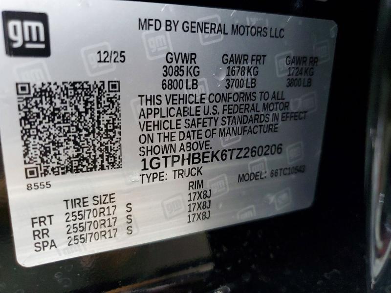 47827576 :رقم المزاد ، 1GTPHBEK6TZ260206 vin ، 2026 Gmc Sierra مزاد بيع