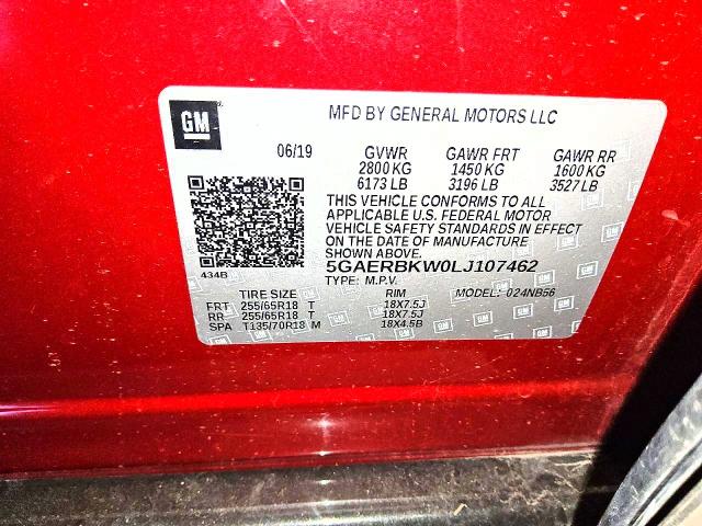2020 Buick Enclave მანქანა იყიდება აუქციონზე, vin: 5GAERBKW0LJ107462, აუქციონის ნომერი: 48297996