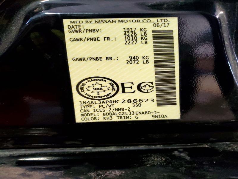 Aukcja sprzedaży 2017 Nissan Altima, vin: 1N4AL3AP4HC286623, numer aukcji: 41967506