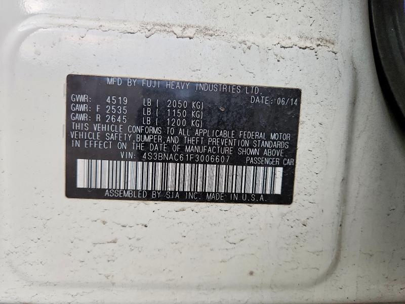 Продаж на аукціоні авто 2015 Subaru Legacy, vin: 4S3BNAC61F3006607, номер лоту: 46561666