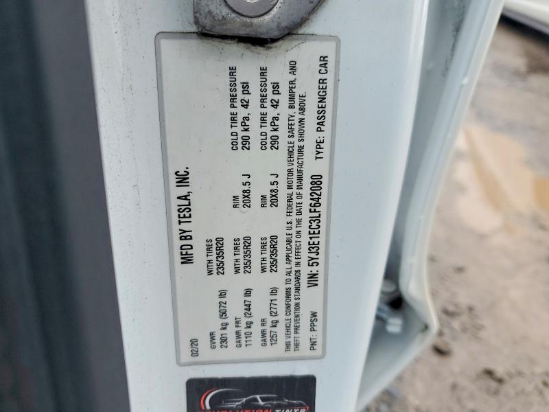 Aukcja sprzedaży 2020 Tesla Model 3, vin: 5YJ3E1EC3LF642080, numer aukcji: 41903556