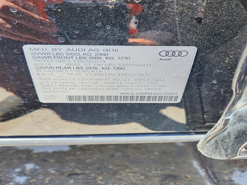 Продаж на аукціоні авто 2017 Audi Q5, vin: WA1L2AFP5HA015854, номер лоту: 47830796
