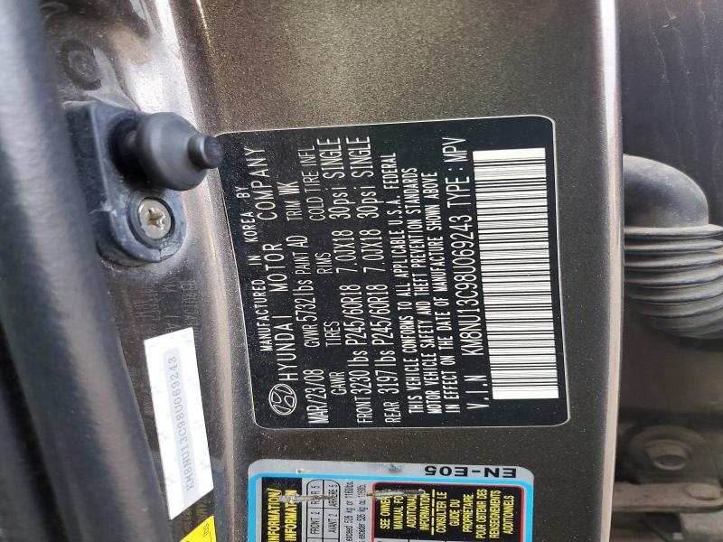 47249786 :رقم المزاد ، KM8NU13C98U069243 vin ، 2008 Hyundai Veracruz مزاد بيع
