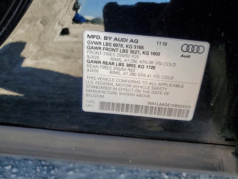 Aukcja sprzedaży 2019 Audi E-tron, vin: WA1LAAGE1KB024326, numer aukcji: 46671366