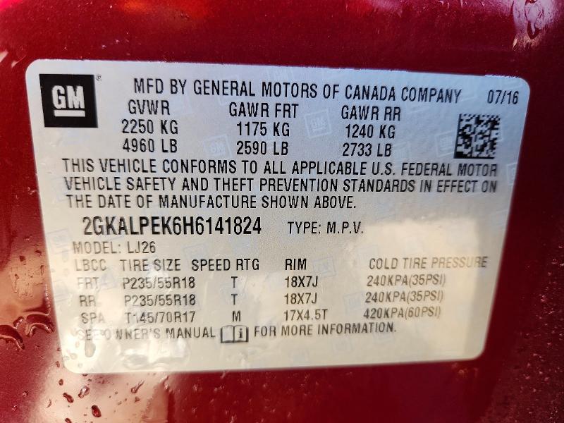 Продаж на аукціоні авто 2017 Gmc Terrain, vin: 2GKALPEK6H6141824, номер лоту: 47016696