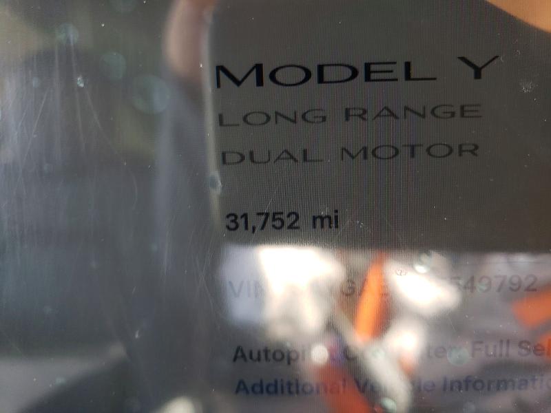 Продажа на аукционе авто 2022 Tesla Model Y, vin: 7SAYGAEE1NF549792, номер лота: 79682925