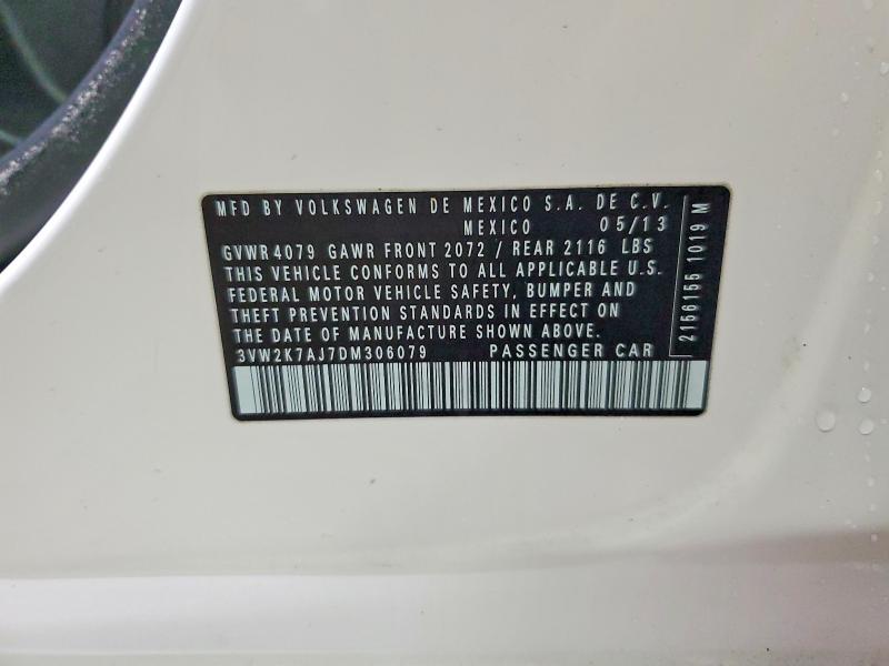 Продажа на аукционе авто 2013 Volkswagen Jetta, vin: 3VW2K7AJ7DM306079, номер лота: 47199496