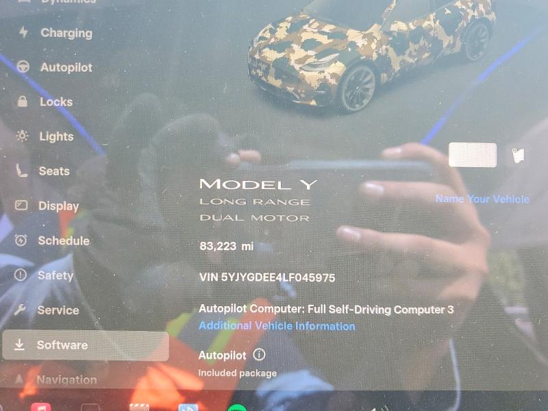 Продажа на аукционе авто 2020 Tesla Model Y, vin: 5YJYGDEE4LF045975, номер лота: 46906556