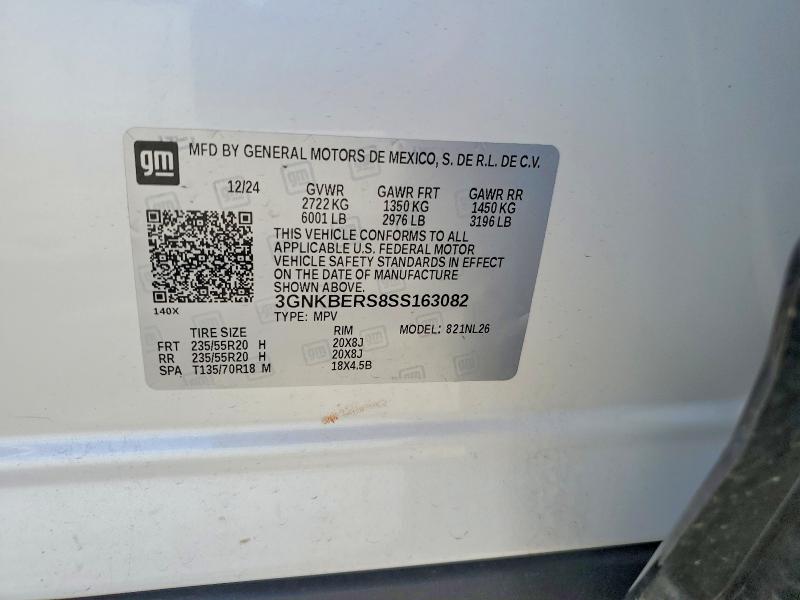46826236 :رقم المزاد ، 3GNKBERS8SS163082 vin ، 2025 Chevrolet Blazer مزاد بيع