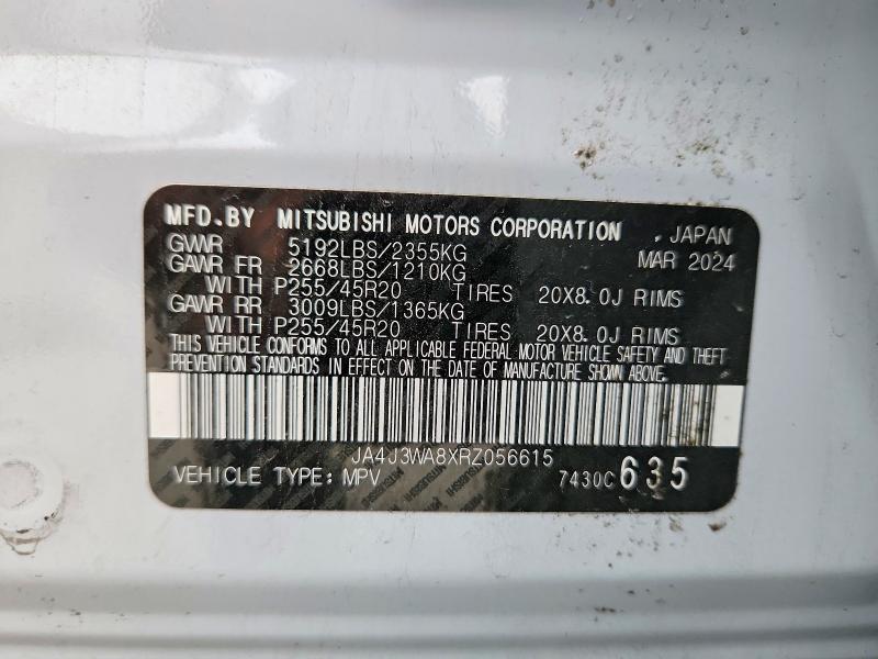 Продаж на аукціоні авто 2024 Mitsubishi Outlander, vin: JA4J3WA8XRZ056615, номер лоту: 45560416