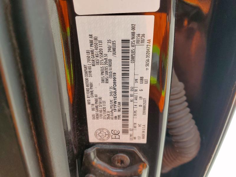 Aukcja sprzedaży 2018 Ford F150, vin: 1FTFW1EG0JFD89919, numer aukcji: 47776026