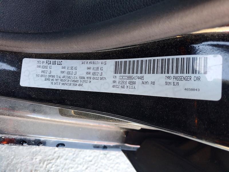 Продажа на аукционе авто 2016 Chrysler 200, vin: 1C3CCCBB8GN174405, номер лота: 46000886