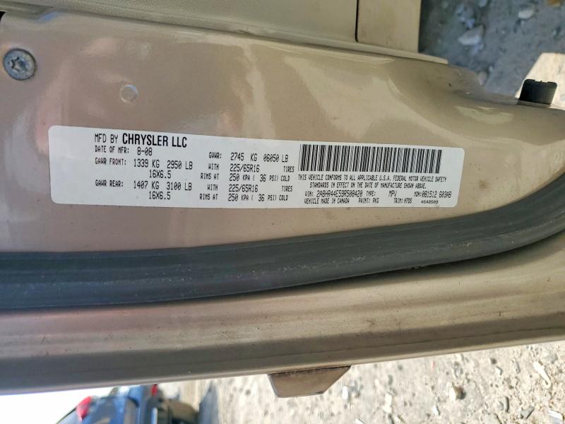 2009 Chrysler Town & Country მანქანა იყიდება აუქციონზე, vin: 2A8HR44E59R508420, აუქციონის ნომერი: 46046536