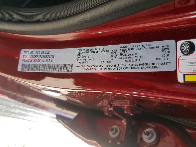 Продажа на аукционе авто 2025 Ram 1500, vin: 1C6SRFJP8SN524796, номер лота: 47601206