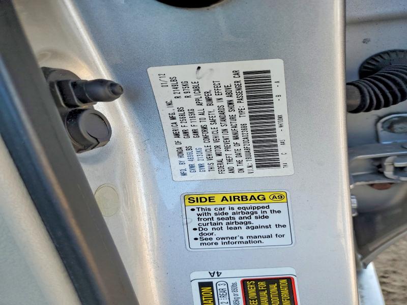 Aukcja sprzedaży 2012 Acura Tl, vin: 19UUA8F20CA023686, numer aukcji: 47280666