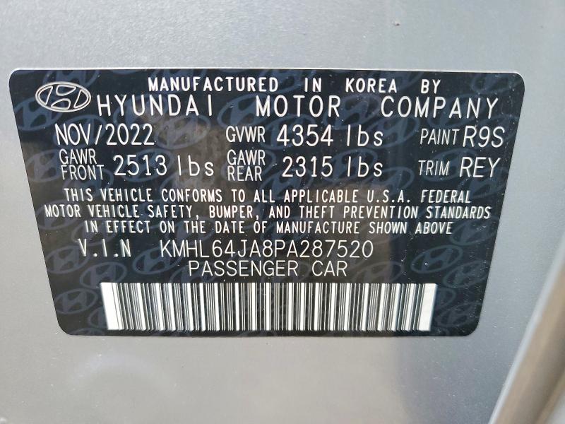 Aukcja sprzedaży 2023 Hyundai Sonata, vin: KMHL64JA8PA287520, numer aukcji: 47234176