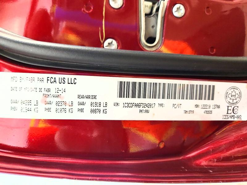 41905426 :رقم المزاد ، 1C3CDFAA6FD242017 vin ، 2015 Dodge Dart مزاد بيع