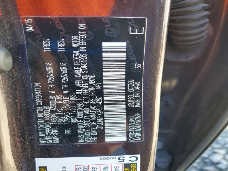 Продажа на аукционе авто 2015 Lexus Gx 460, vin: JTJJM7FX2F5114287, номер лота: 79574705