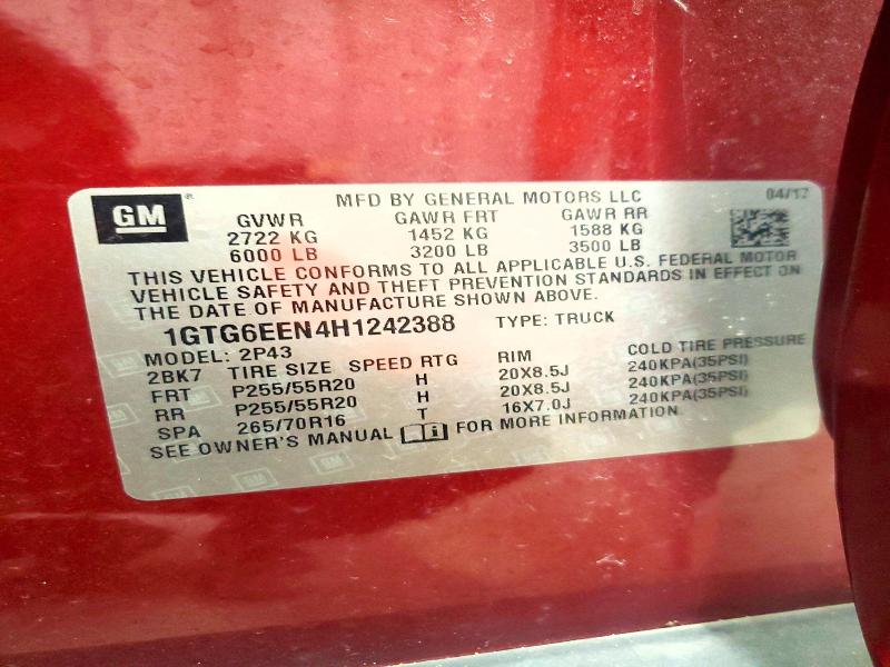 Aukcja sprzedaży 2017 Gmc Canyon, vin: 1GTG6EEN4H1242388, numer aukcji: 46244816
