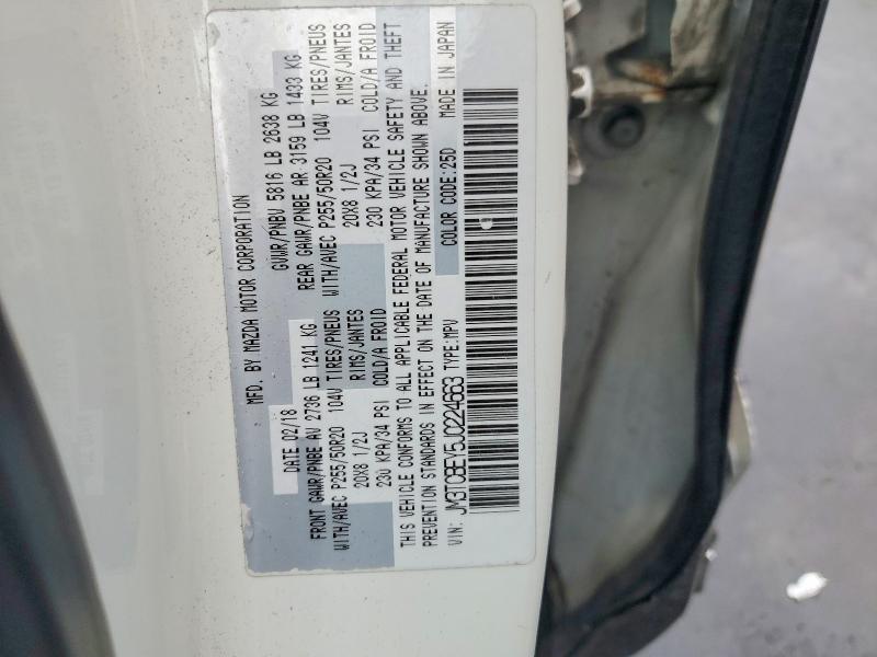 Продажа на аукционе авто 2018 Mazda Cx-9, vin: JM3TCBEY5J0224663, номер лота: 45950486