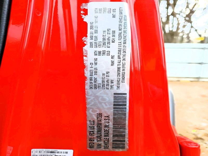Продажа на аукционе авто 2024 Jeep Wrangler, vin: 1C4RJXN66RW147556, номер лота: 79442355