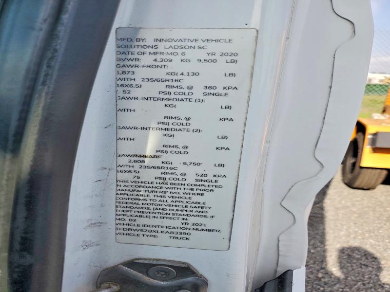 Продажа на аукционе авто 2020 Ford Transit, vin: 1FDBW5Z8XLKA83390, номер лота: 79965355