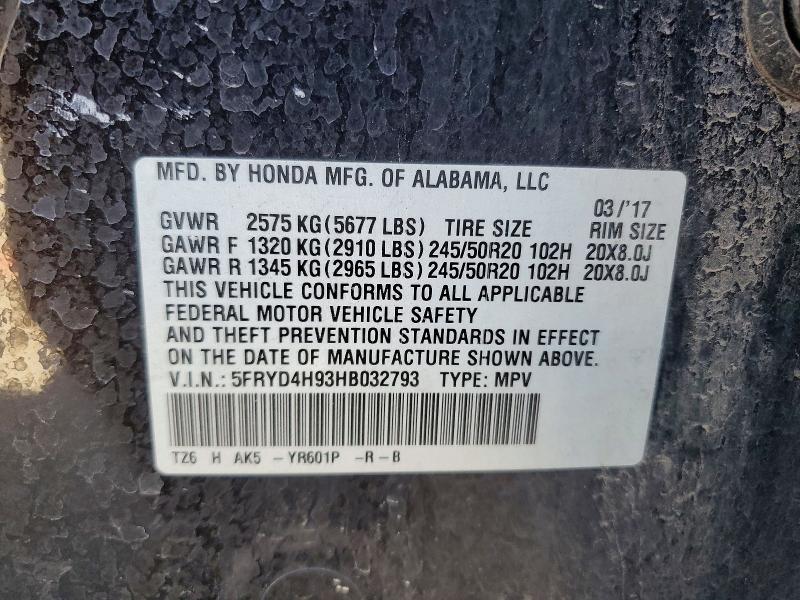 Aukcja sprzedaży 2017 Acura Mdx, vin: 5FRYD4H93HB032793, numer aukcji: 41636566