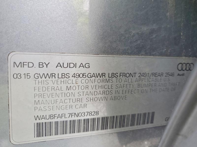 Продажа на аукционе авто 2015 Audi A4, vin: WAUBFAFL7FN037828, номер лота: 79426725