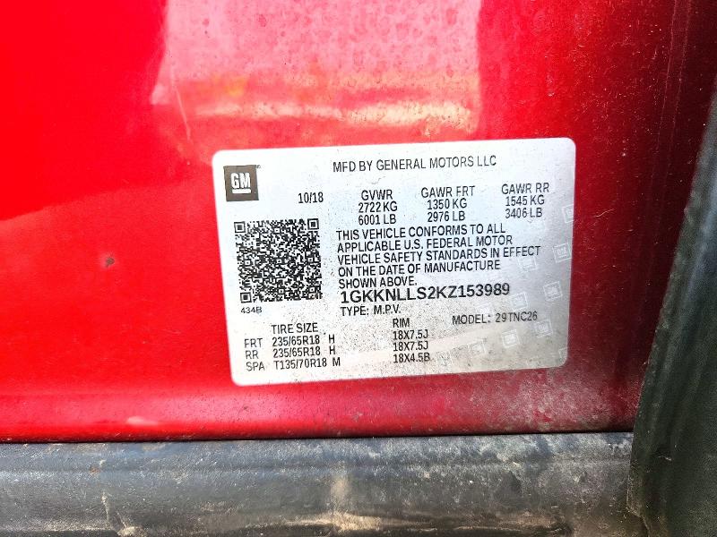 Aukcja sprzedaży 2019 Gmc Acadia, vin: 1GKKNLLS2KZ153989, numer aukcji: 47300346