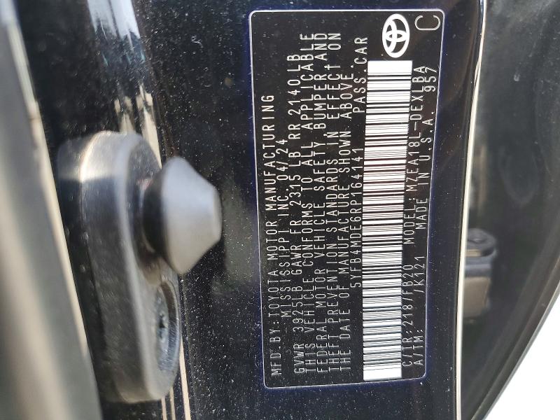 46877546 :رقم المزاد ، 5YFB4MDE6RP164141 vin ، 2024 Toyota Corolla مزاد بيع