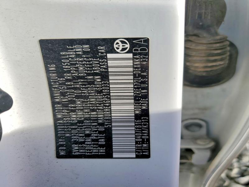 Aukcja sprzedaży 2016 Toyota Corolla, vin: 5YFBURHE4GP518033, numer aukcji: 47931766