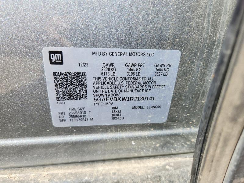 79422845 :رقم المزاد ، 5GAEVBKW1RJ130141 vin ، 2024 Buick Enclave مزاد بيع