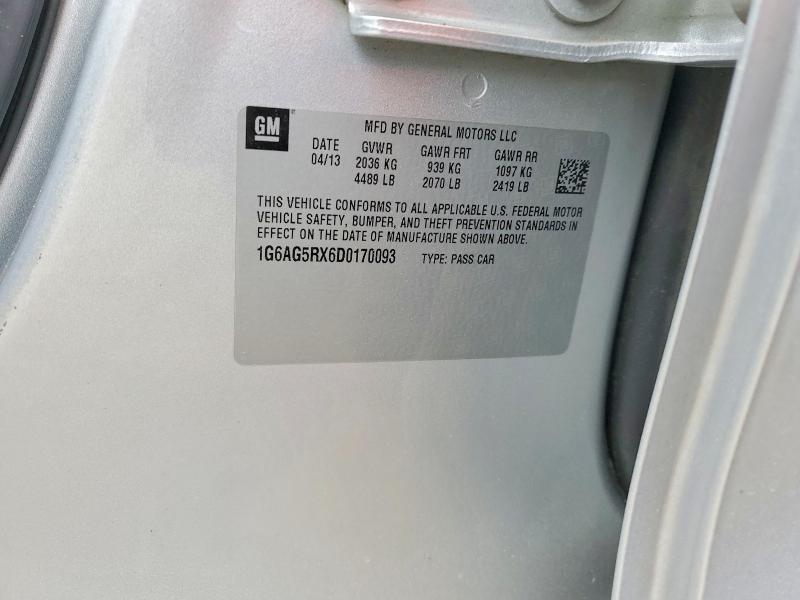 Продажа на аукционе авто 2013 Cadillac Ats, vin: 1G6AG5RX6D0170093, номер лота: 47431506