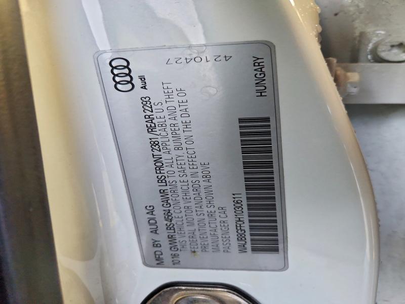 Aukcja sprzedaży 2017 Audi A3, vin: WAUB8GFF0H1030611, numer aukcji: 45500696
