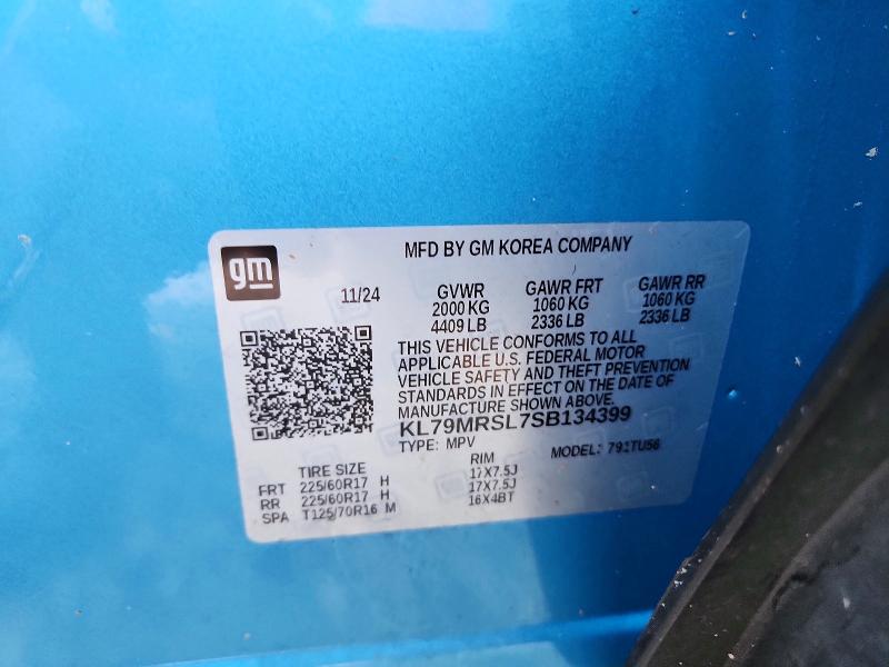 Продаж на аукціоні авто 2025 Chevrolet Trailblazer, vin: KL79MRSL7SB134399, номер лоту: 53789286