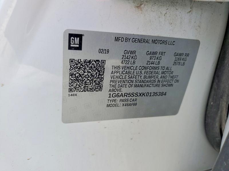 Aukcja sprzedaży 2019 Cadillac Cts, vin: 1G6AR5SSXK0135384, numer aukcji: 47685846