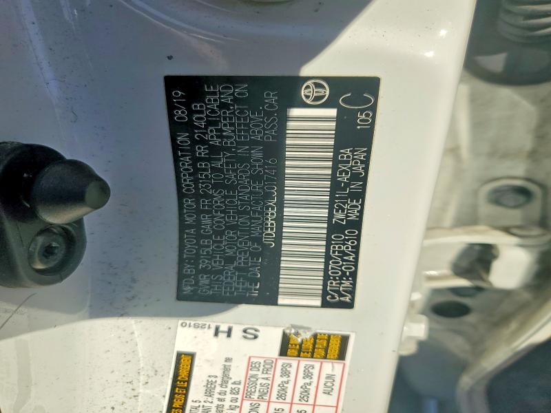 Продажа на аукционе авто 2020 Toyota Corolla Hybrid, vin: JTDEBRBEXLJ017416, номер лота: 48141046