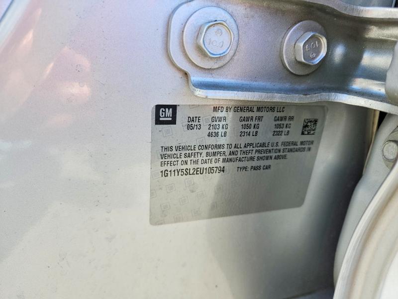 2014 Chevrolet Impala მანქანა იყიდება აუქციონზე, vin: 1G11Y5SL2EU105794, აუქციონის ნომერი: 46820936