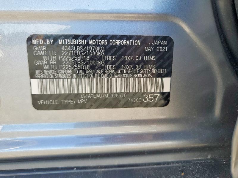 Продажа на аукционе авто 2021 Mitsubishi Outlander Sport, vin: JA4ARUAU7MU029510, номер лота: 78846415