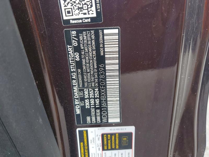 Продаж на аукціоні авто 2019 Mercedes-benz E, vin: WDD1J6HBXKF078396, номер лоту: 79038525