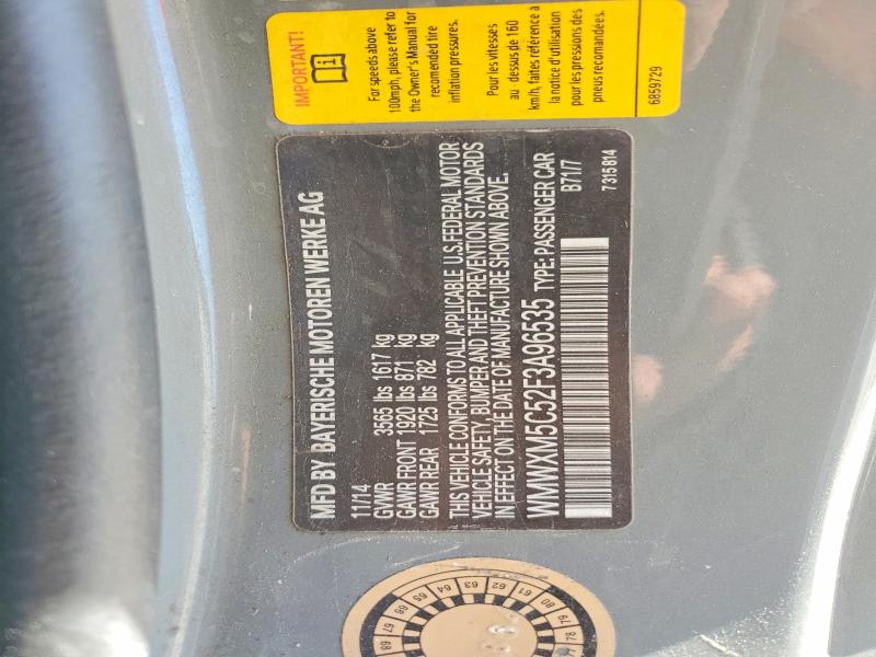 78808245 :رقم المزاد ، WMWXM5C52F3A96535 vin ، 2015 Mini Cooper مزاد بيع