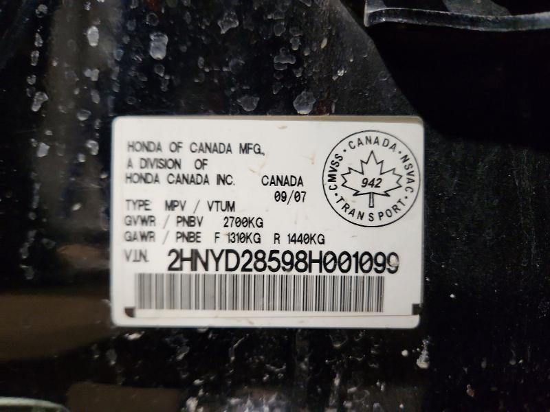 Auction sale of the 2008 Acura Mdx, vin: 2HNYD28598H001099, lot number: 47724046