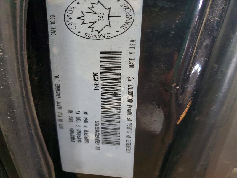 47125596 :رقم المزاد ، 4S3BH685246621831 vin ، 2004 Subaru Legacy مزاد بيع