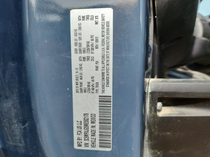 2021 Ram Promaster 3500 მანქანა იყიდება აუქციონზე, vin: 3C6MRVJG5ME582178, აუქციონის ნომერი: 41659786