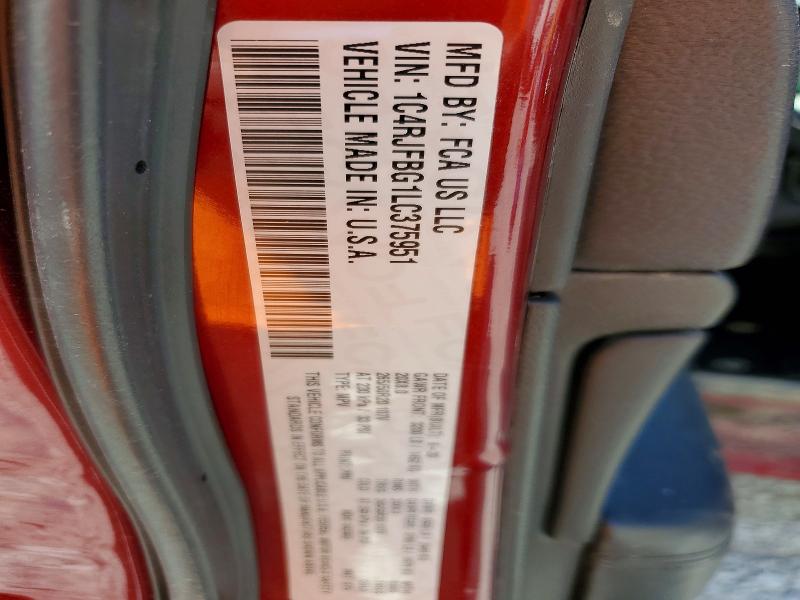 Продажа на аукционе авто 2020 Jeep Grand Cherokee, vin: 1C4RJFBG1LC375951, номер лота: 45761466