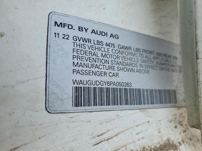 Auction sale of the 2023 Audi A3, vin: WAUGUDGY6PA050263, lot number: 79574825
