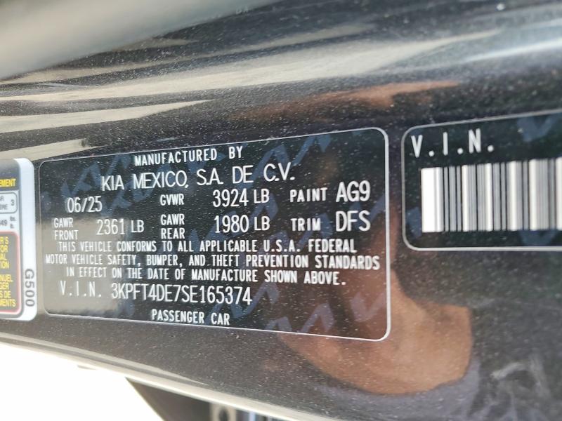 Aukcja sprzedaży 2025 Kia K4, vin: 3KPFT4DE7SE165374, numer aukcji: 47247006