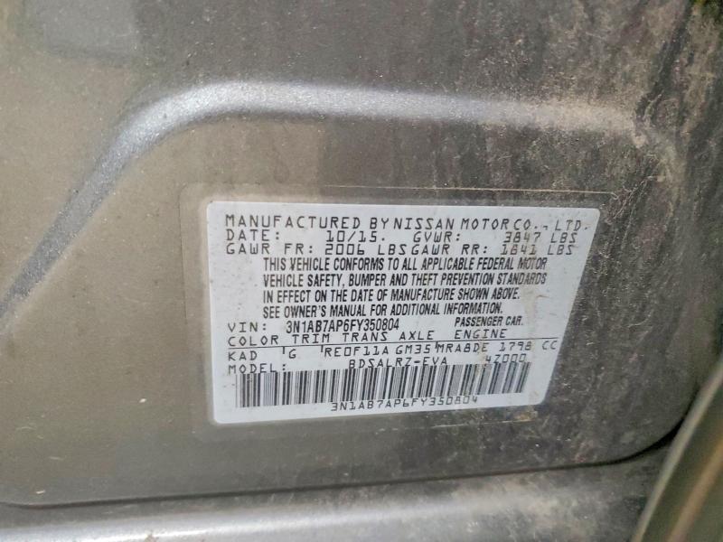 Aukcja sprzedaży 2015 Nissan Sentra, vin: 3N1AB7AP6FY350804, numer aukcji: 46002636