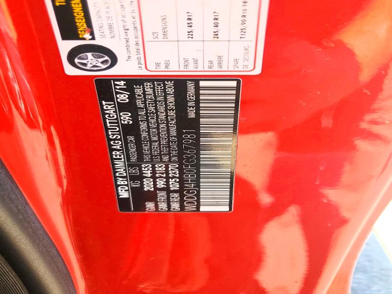 Продажа на аукционе авто 2015 Mercedes-benz C, vin: WDDGJ4HB0FG367981, номер лота: 46685736