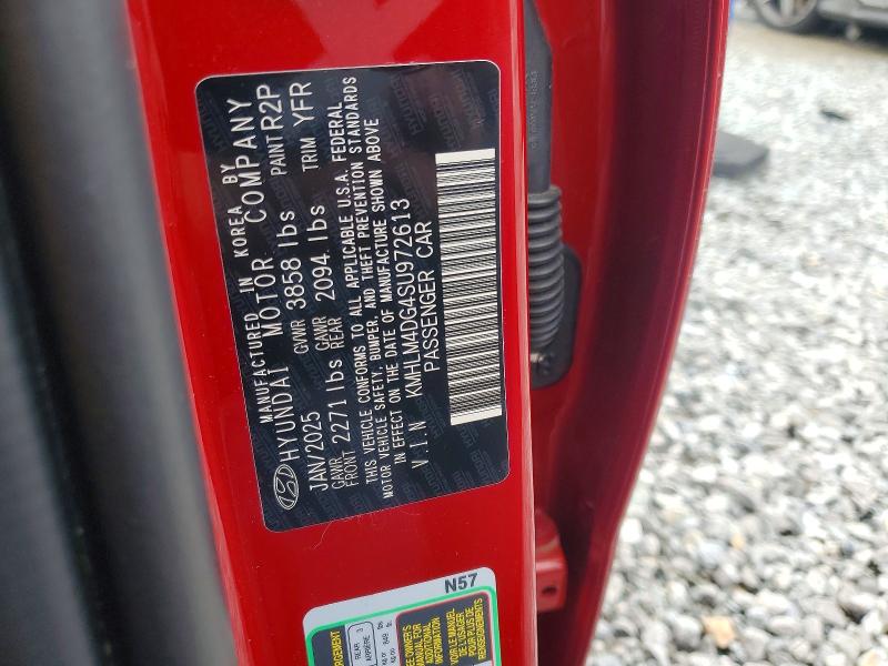 2025 Hyundai Elantra მანქანა იყიდება აუქციონზე, vin: KMHLM4DG4SU972613, აუქციონის ნომერი: 41645016